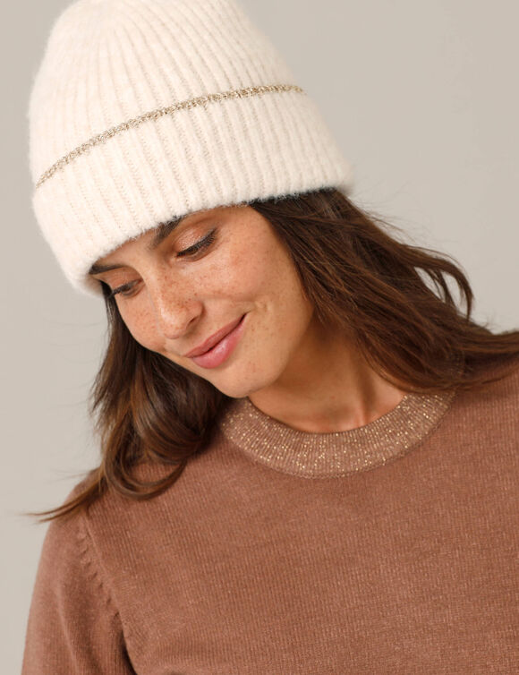 Bonnet détails brillants  (écru) Bonnet détails brillants  (écru)